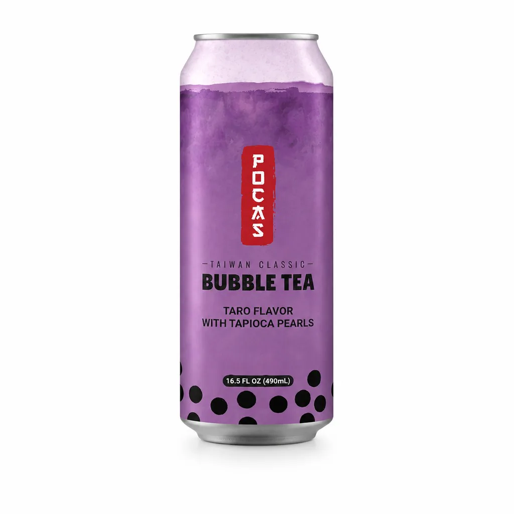 Pocas Bubble Tea Taro With Tapioca Pearls Flavor