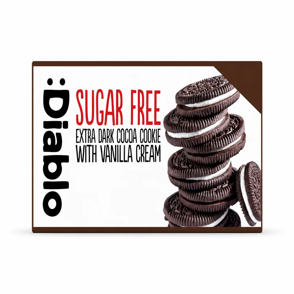 Diablo Sugar Free Extra Dark Cocoa Cookie
