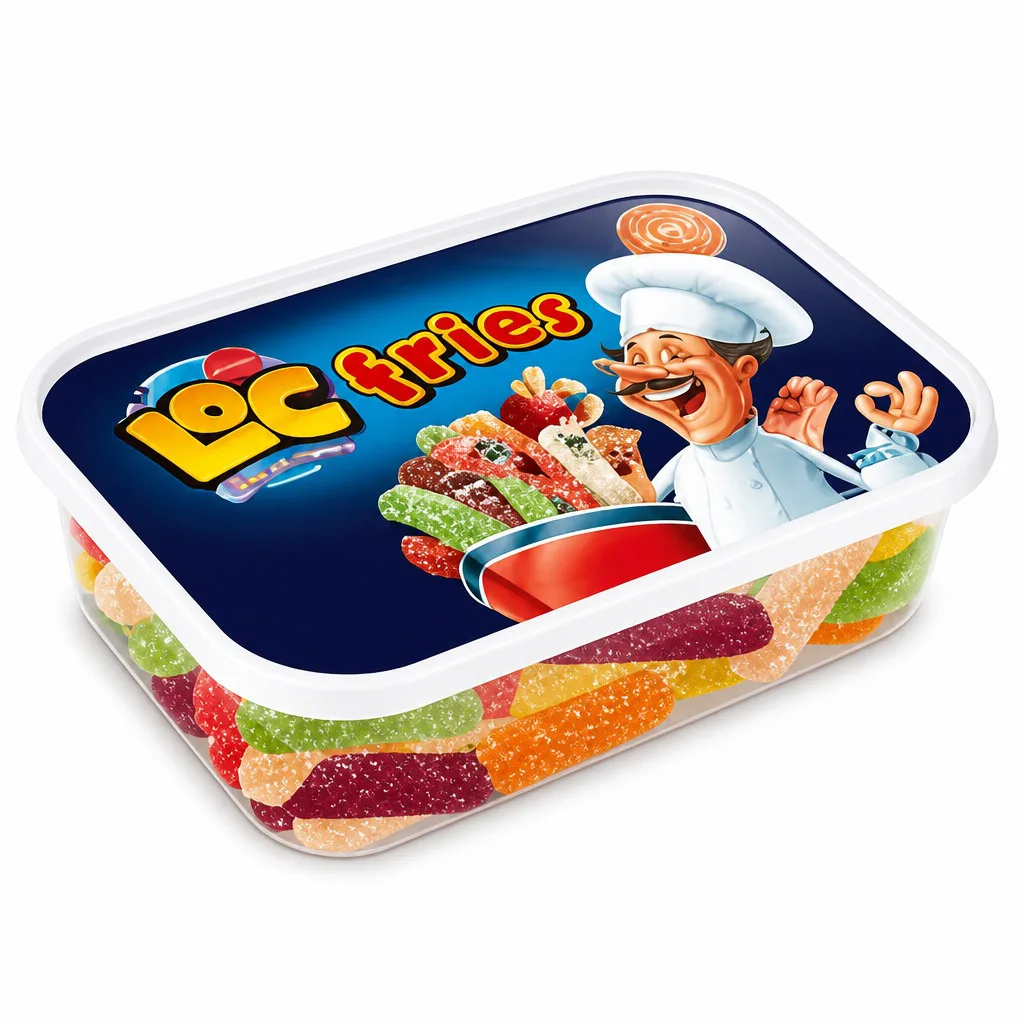 JOUY & CO Fries Sugar Coated Gummy Candy with Mix Fruit Flavor