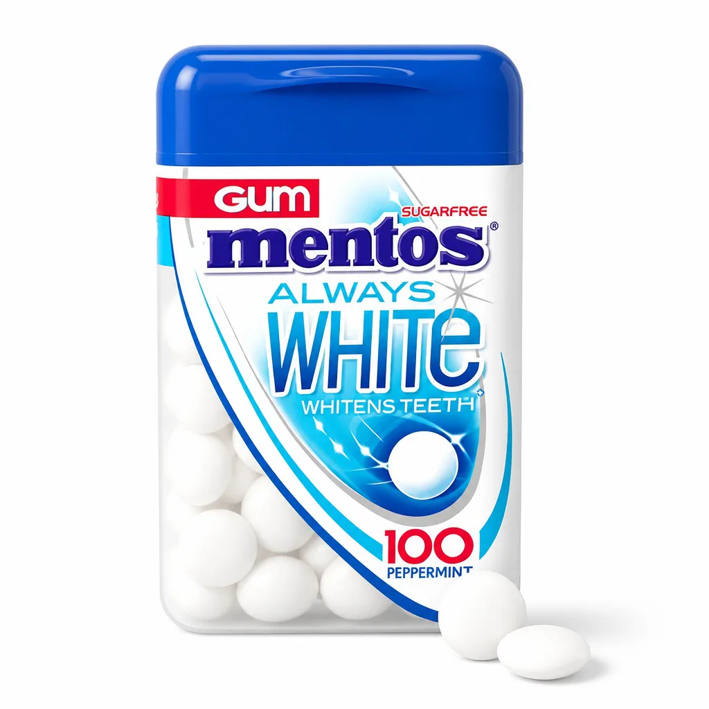 Mentos White Sugar Free with Xylitol Gum