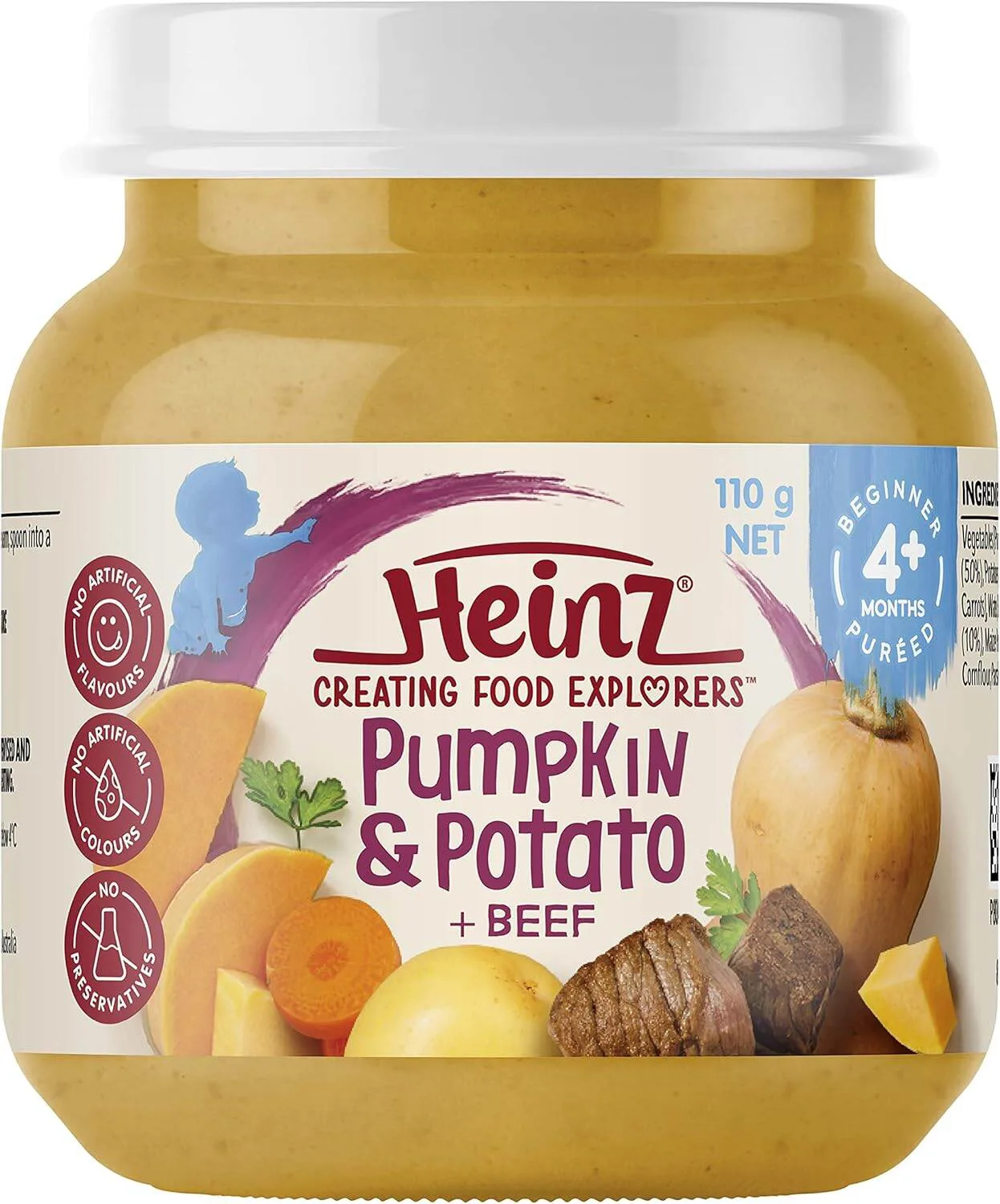 Heinz Pumpkin and Potato + Beef 110g