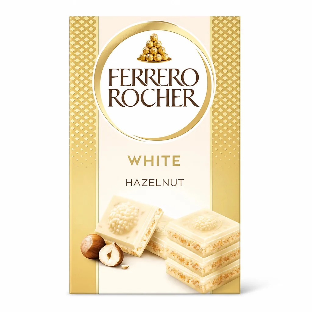 Ferrero Rocher White Chocolate Hazelnut Bar 90g