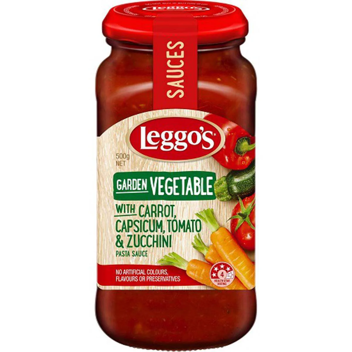 Leggo's Garden Vegetable with Carrot Capsicum Tomato and Zucchini 500g