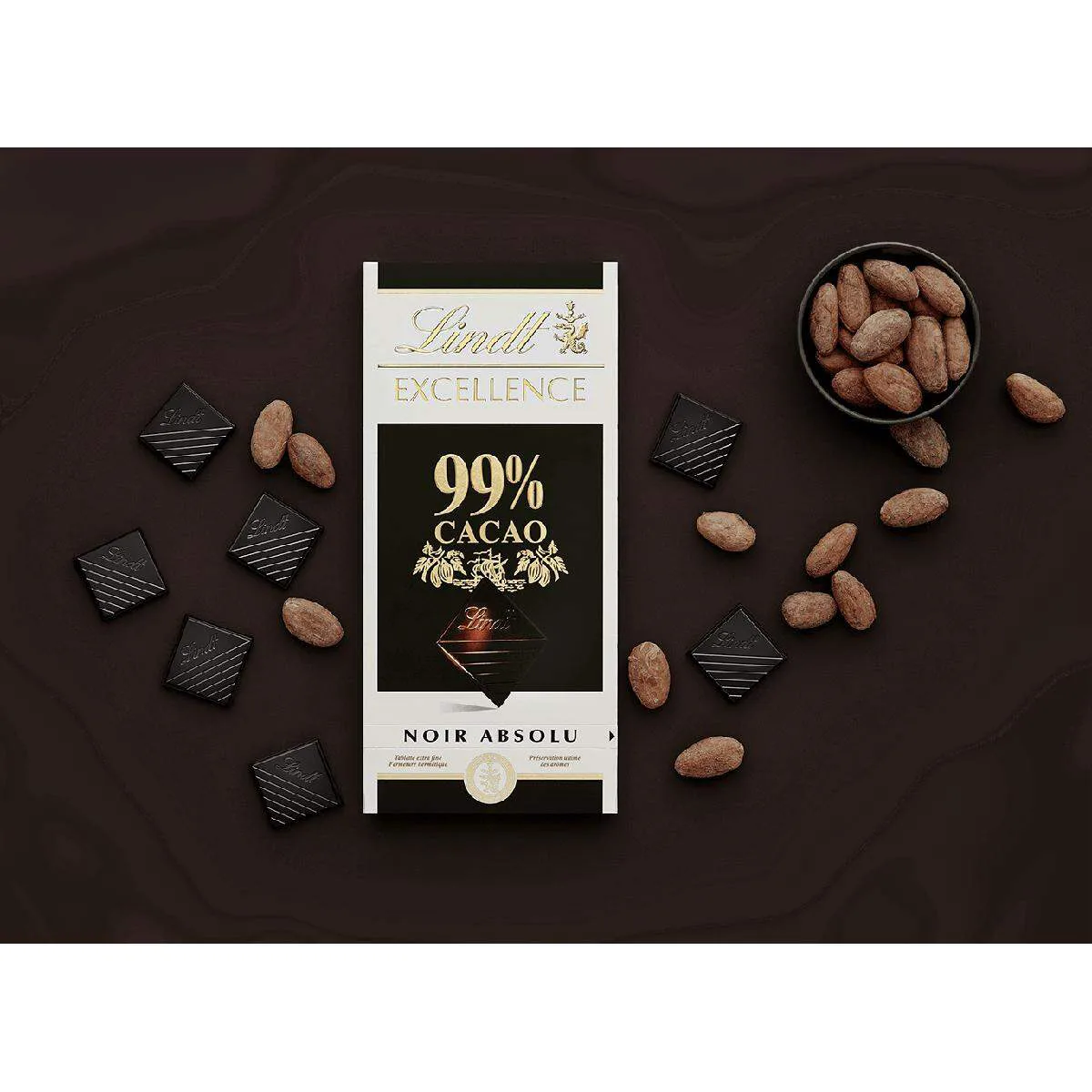 Lindt Excellence 99% Cocoa Dark Absolute 50g